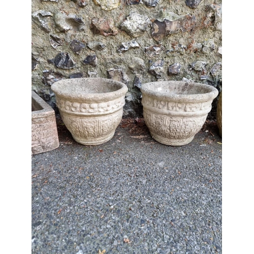 1631 - Four reconstituted stone planters.