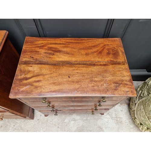 1643 - Two antique mahogany four drawer chests, largest 77.5cm high x 70cm wide. ... 