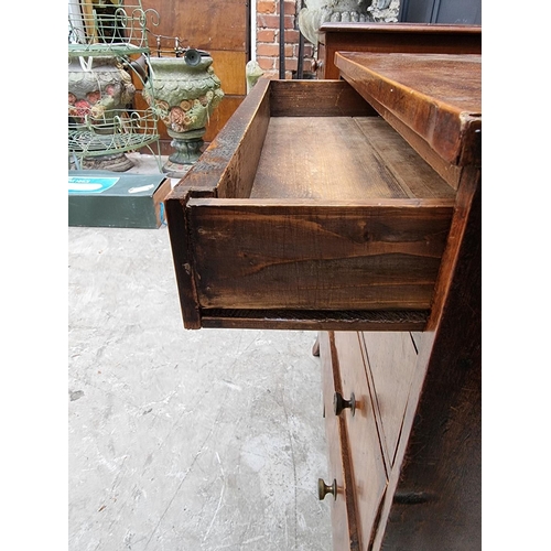 1643 - Two antique mahogany four drawer chests, largest 77.5cm high x 70cm wide. ... 