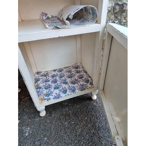 1658 - Two similar Lloyd Loom bedside cupboards.