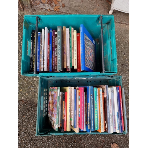 1665 - Two boxes of textile related books.