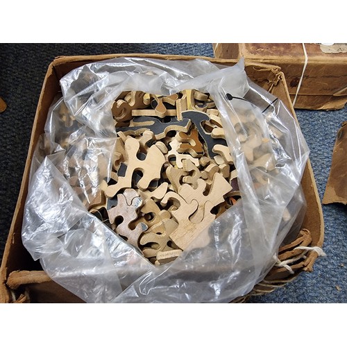 66 - Wooden Puzzles: six vintage jigsaw puzzles by 'The A1 Puzzle Club', all boxed. (6)