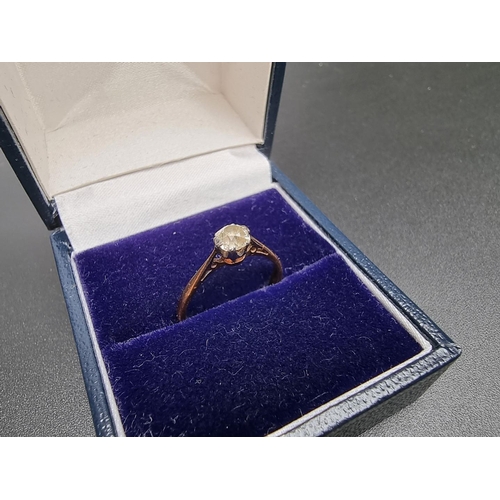 170 - An old mine cut diamond solitaire ring, estimated at approximately 0.25ct, stamped '18ct'.... 