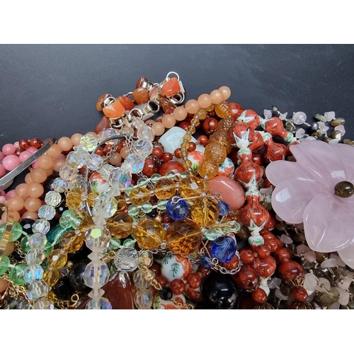 231 - A quantity of costume jewellery necklaces.