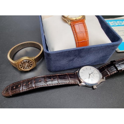 273 - A Rotary Windsor gold plated quartz wristwatch, 34mm, Ref. GS02324/32, on leather strap, with box an... 