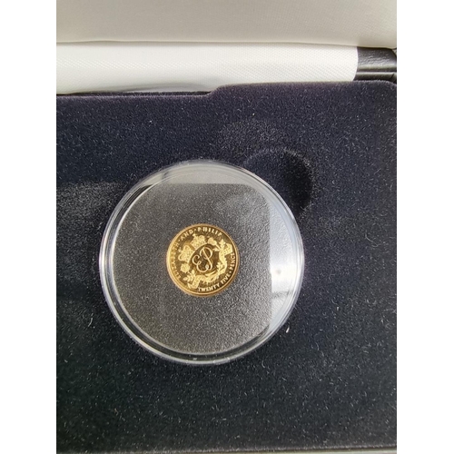 349 - Coins: a cased 2017 Alderney 'The Platinum Wedding Anniversary' 9ct proof-like gold pair of twenty-f... 