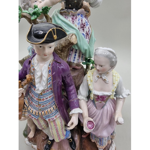 1361 - A large and impressive Meissen porcelain figure group, 35cm high.... 