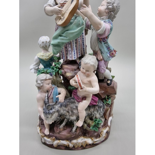 1361 - A large and impressive Meissen porcelain figure group, 35cm high.... 