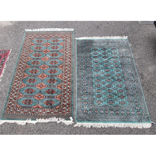 1002 - Two modern Bokhara rugs, largest, 206 x 124cm.