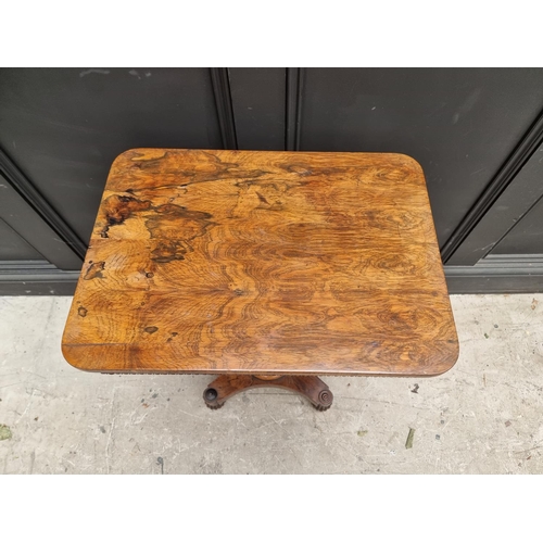 1052 - A small William IV rosewood pedestal table, 54.5cm wide. 