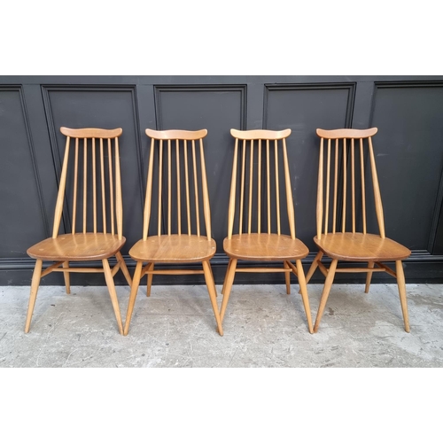 1078 - A set of four vintage Ercol 'Goldsmith' dining chairs. 