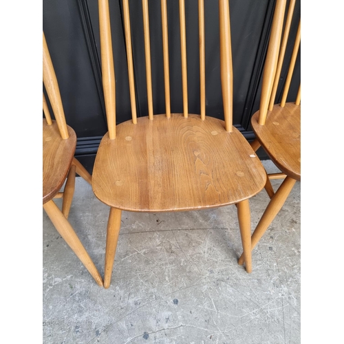 1078 - A set of four vintage Ercol 'Goldsmith' dining chairs. 