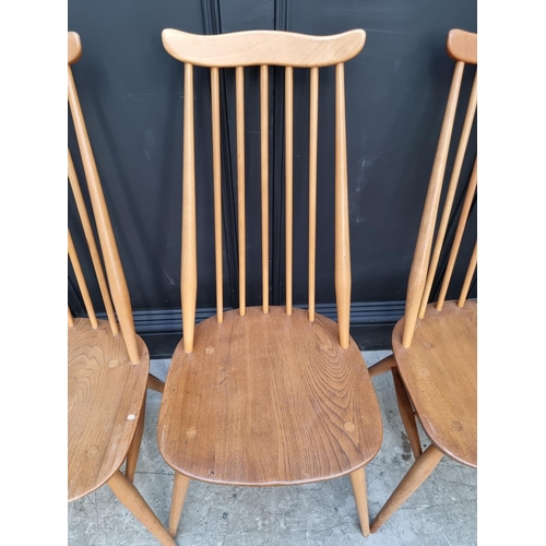 1078 - A set of four vintage Ercol 'Goldsmith' dining chairs. 