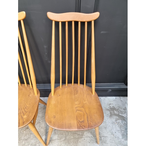 1078 - A set of four vintage Ercol 'Goldsmith' dining chairs. 