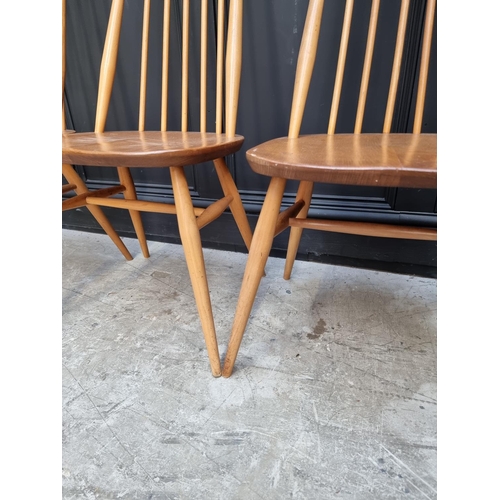 1078 - A set of four vintage Ercol 'Goldsmith' dining chairs. 