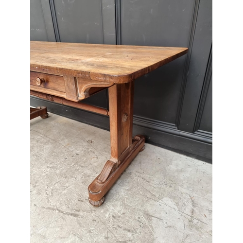 1083 - A William IV rosewood library table, 152.5cm wide.