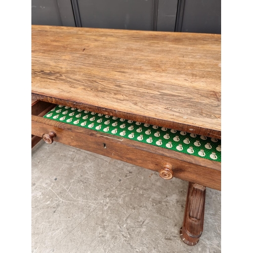 1083 - A William IV rosewood library table, 152.5cm wide.