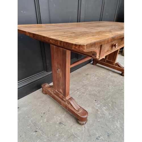 1083 - A William IV rosewood library table, 152.5cm wide.