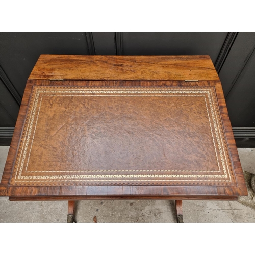 1084 - An unusual 19th century rosewood Davenport type desk, with two small lateral slides, 70cm wide.... 