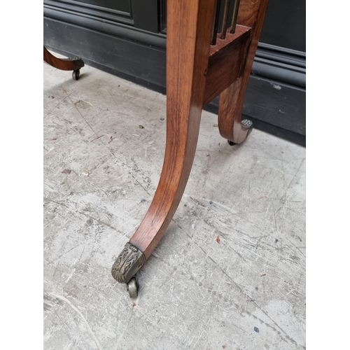 1084 - An unusual 19th century rosewood Davenport type desk, with two small lateral slides, 70cm wide.... 