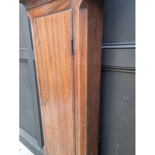 1102 - A Scottish George III mahogany eight day longcase clock, the 13in painted arched dial inscribed... 