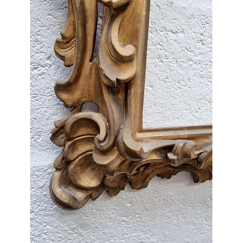 1139 - An antique carved giltwood frame, rebate 65.5 x 51.5cm.