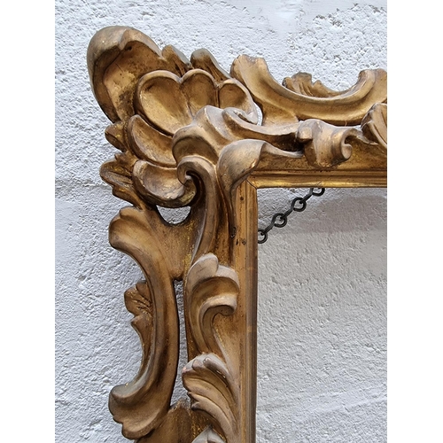 1139 - An antique carved giltwood frame, rebate 65.5 x 51.5cm.