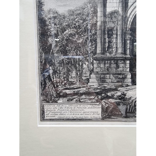 1219 - Giovanni Battista Piranesi, 'Veduta dell'Arco fabbricato...', etching, pl.26 x 39.5cm.   ... 