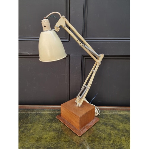 1286 - A vintage Herbert Terry 'Anglepoise' lamp, on associated base.