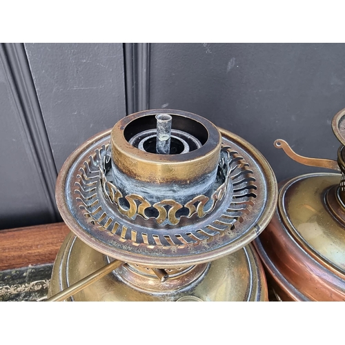 1309 - A pair of brass oil lamp burners. 