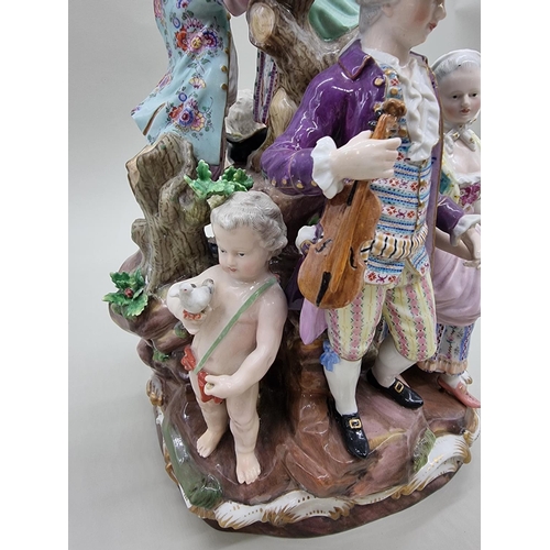 1361 - A large and impressive Meissen porcelain figure group, 35cm high.... 