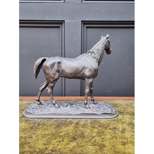 1532 - P J Mene, a bronze figure of a horse, signed, 30cm high.