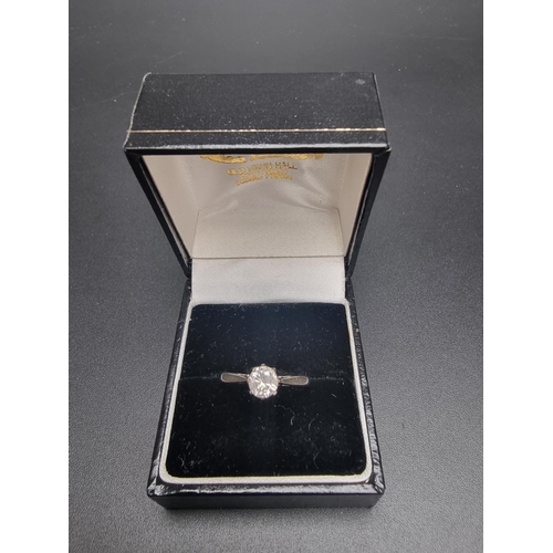 169 - A diamond solitaire ring, of approximately 0.5ct, stamped 'plat 18ct', size N 1/2.