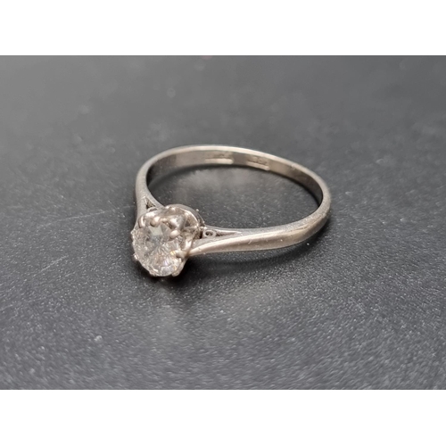 169 - A diamond solitaire ring, of approximately 0.5ct, stamped 'plat 18ct', size N 1/2.