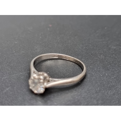 169 - A diamond solitaire ring, of approximately 0.5ct, stamped 'plat 18ct', size N 1/2.