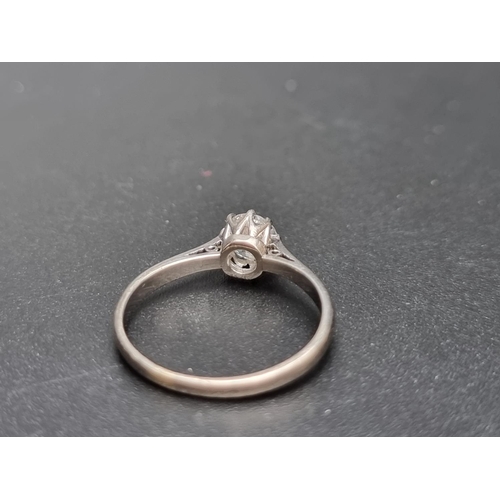 169 - A diamond solitaire ring, of approximately 0.5ct, stamped 'plat 18ct', size N 1/2.