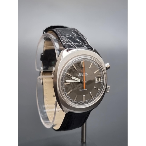 238 - A vintage Omega 'Chronostop Geneve' stainless steel manual wind wristwatch, 35mm, on a replacement l... 