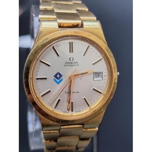 240 - A 1970s Omega gold plated automatic wristwatch, 36mm, boxed.