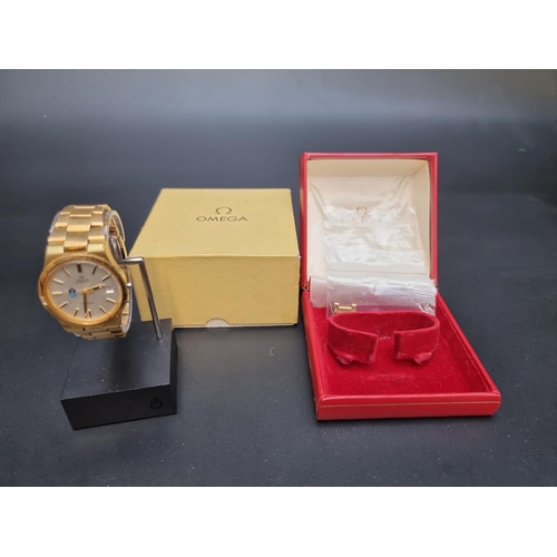 240 - A 1970s Omega gold plated automatic wristwatch, 36mm, boxed.