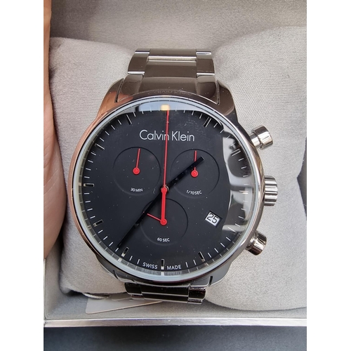 242 - A limited edition Calvin Klein stainless steel quartz chronograph wristwatch, 43mm, Model No. K2G271... 