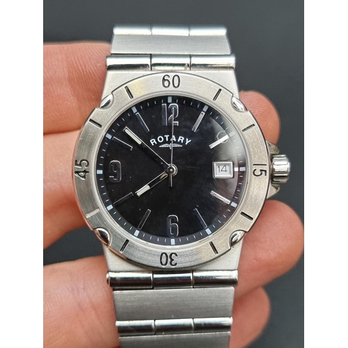 253 - A Rotary stainless steel quartz wristwatch, 34mm, Ref. 11414.