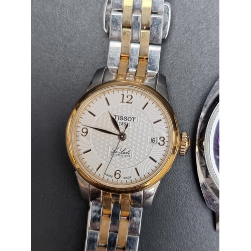 259 - A Tissot Le Lade gold plated automatic ladies wristwatch, 25mm, Ref. L134/234;  together with an Omn... 