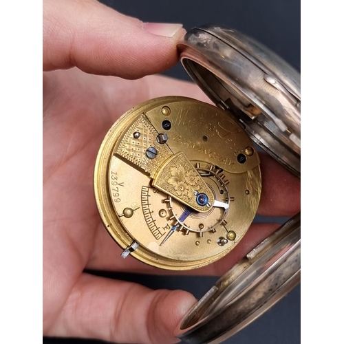 268 - A silver open face pocket watch, 57mm, the fusee movement signed 'R Marshall, Clay Cross', No. 71618... 