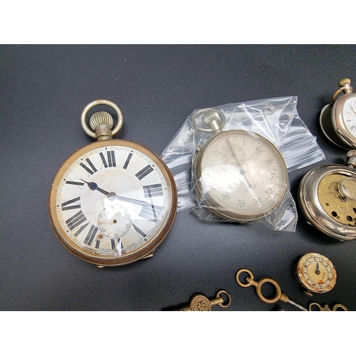 279 - A British military Patt 4 stopwatch; together with five various watches and and five watch keys. (12... 