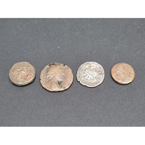 288 - Coins: a Roman Empire Valerian II, Billon Antoninianus coin, 22mm, 3.4g; together with a Roman bronz... 