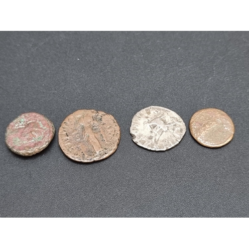 288 - Coins: a Roman Empire Valerian II, Billon Antoninianus coin, 22mm, 3.4g; together with a Roman bronz... 