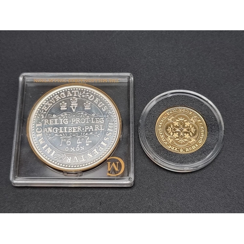 300A - Coins: a 22ct gold Millionaires Collection reproduction Edward III double Leopard, 4.05g, No 0977/50... 