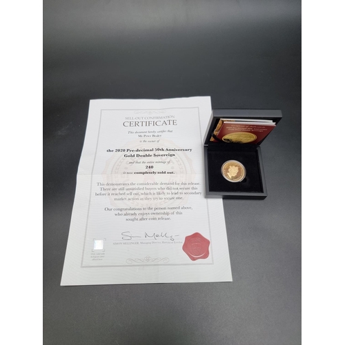 336 - Coins: a cased 2020 Tristan Da Cunha 'The Last Penny' pre-decimal 50th anniversary 22ct gold proof d... 