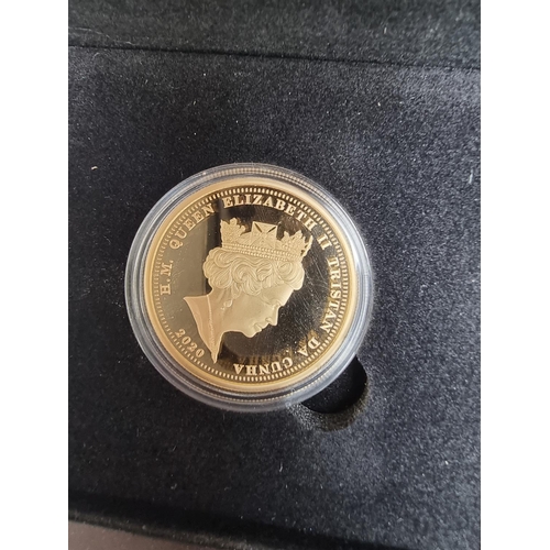 336 - Coins: a cased 2020 Tristan Da Cunha 'The Last Penny' pre-decimal 50th anniversary 22ct gold proof d... 