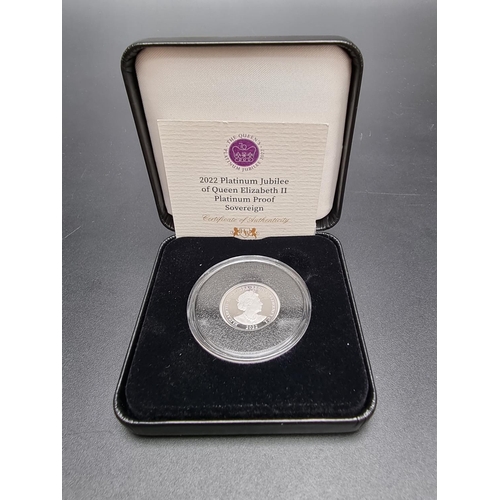 340 - Coins: a cased 2022 Alderney 'Platinum Jubilee of Queen Elizabeth II', 999.5 platinum proof limited ... 